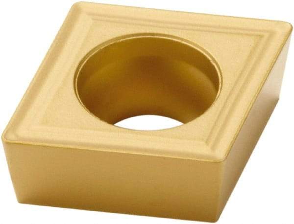 Seco - CCMT32.51 F2 Grade CP200 Carbide Turning Insert - TiAlN/TiN Finish, 80° Diamond, 3/8" Inscr Circle, 5/32" Thick, 1/64" Corner Radius - Benchmark Tooling