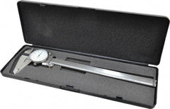 Value Collection - 0" to 8" Range, 0.001" Graduation, 0.1" per Revolution, Dial Caliper - White Face - Benchmark Tooling