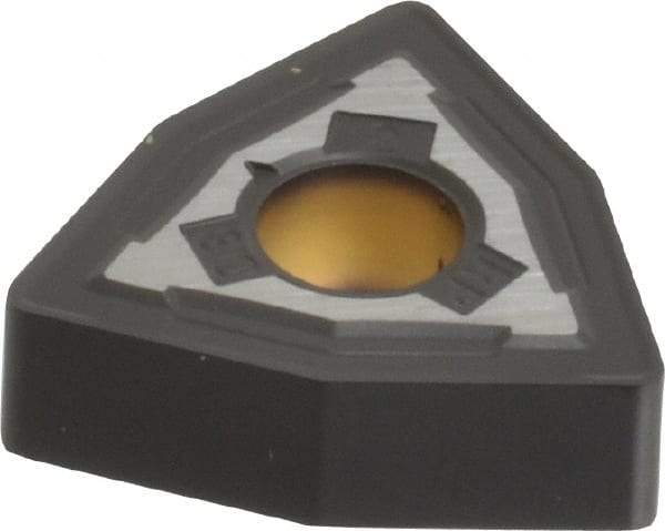 Kennametal - WNMG432 RP Grade KCK20 Carbide Turning Insert - TiCN/Al2O3 Finish, 80° Trigon, 1/2" Inscr Circle, 3/16" Thick, 1/32" Corner Radius - Benchmark Tooling