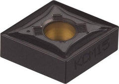 Kennametal - CNMG643 MP Grade KCM25 Carbide Turning Insert - TiN/TiCN/Al2O3 Finish, 80° Diamond, 3/4" Inscr Circle, 1/4" Thick, 3/64" Corner Radius - Benchmark Tooling