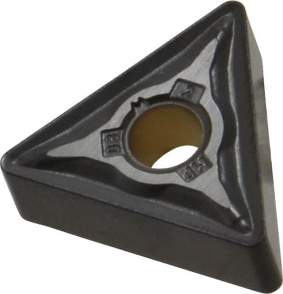 Kennametal - TNMG332 MP Grade KCM25 Carbide Turning Insert - TiCN/Al2O3 Finish, 60° Triangle, 3/8" Inscr Circle, 3/16" Thick, 1/32" Corner Radius - Benchmark Tooling