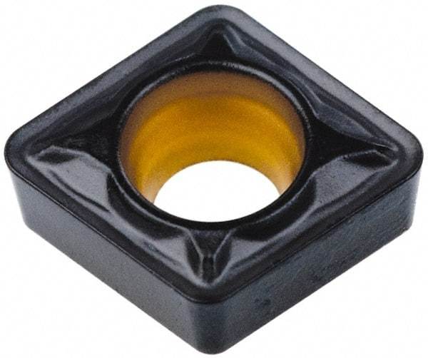 Kennametal - CCMT21.52 FP Grade KCP25 Carbide Turning Insert - TiCN/Al2O3 Finish, 80° Diamond, 1/4" Inscr Circle, 3/32" Thick, 1/32" Corner Radius - Benchmark Tooling