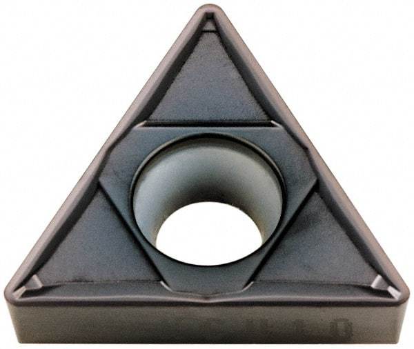 Kennametal - TCMT432 FP Grade KCU10 Carbide Turning Insert - TiAlN Finish, 60° Triangle, 1/2" Inscr Circle, 3/16" Thick, 1/32" Corner Radius - Benchmark Tooling