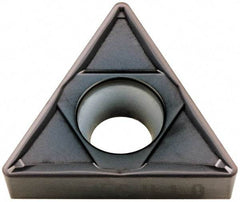 Kennametal - TCMT432 FP Grade KCU10 Carbide Turning Insert - TiAlN Finish, 60° Triangle, 1/2" Inscr Circle, 3/16" Thick, 1/32" Corner Radius - Benchmark Tooling