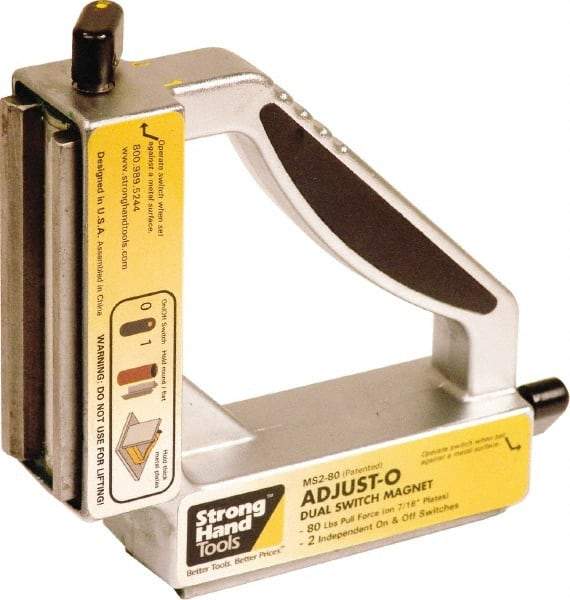 Strong Hand Tools - 6" Wide x 1-1/2" Deep x 6" High Magnetic Welding & Fabrication Square - 80 Lb Average Pull Force - Benchmark Tooling