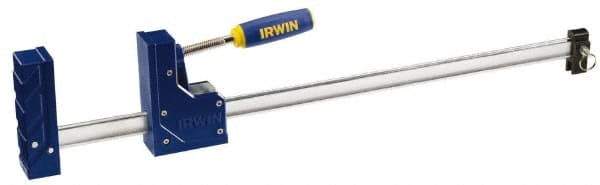 Irwin - 48" Capacity, 3-3/4" Throat Depth Bar Clamp - 1,150 Lb Clamping Pressure, 55" Max Spread - Benchmark Tooling