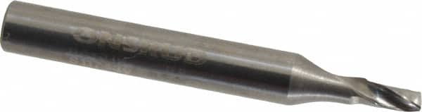 Onsrud - 1/8" Cutting Diam x 1/4" Length of Cut, 1 Flute, Upcut Spiral Router Bit - Uncoated, Right Hand Cut, Solid Carbide, 2" OAL x 1/4" Shank Diam, Single Edge - Benchmark Tooling