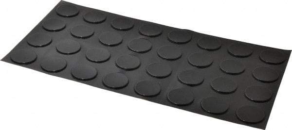 Made in USA - 1.23" Wide x 0.1" High, Self Adhesive Polyurethane Bumpers - Cylindrical - Benchmark Tooling