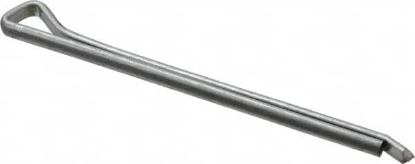 Made in USA - 3/16" Diam x 3" Long Hammerlock Cotter Pin - Grade 2, Zinc-Plated, Steel - Benchmark Tooling