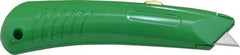 PHC - Retractable Utility Knife - 2-1/4" Blade, Green Zinc Handle, 1 Blade Included - Benchmark Tooling