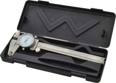 Value Collection - 0" to 6" Range, 0.001" Graduation, 0.2" per Revolution, Dial Caliper - White Face - Benchmark Tooling