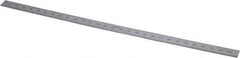 SPI - 300mm Long, 0.5, 1mm Graduation, Flexible Steel Rule - Metric Graduation Style, 1/2" Wide, Silver, Satin Chrome Finish - Benchmark Tooling