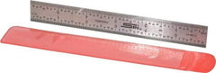 SPI - 6" Long, 1/64, 1/32, 1/16, 1/8" Graduation, Rigid Steel Rule - 4R Graduation Style, 3/4" Wide, Silver - Benchmark Tooling