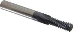 Accupro - 3/8-16 UNC, 0.285" Cutting Diam, 4 Flute, Solid Carbide Helical Flute Thread Mill - Internal Thread, 3/4" LOC, 2-1/2" OAL, 5/16" Shank Diam - Benchmark Tooling