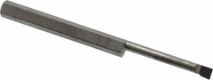 Accupro - 0.08" Min Bore Diam, 0.6" Max Bore Depth, 1/8 Shank Diam, Boring Bar - Left Hand Cut, Solid Carbide, Bright Finish - Exact Industrial Supply