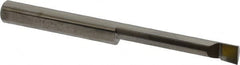 Accupro - 0.16" Min Bore Diam, 1" Max Bore Depth, 3/16 Shank Diam, Boring Bar - Left Hand Cut, Solid Carbide, Bright Finish - Exact Industrial Supply