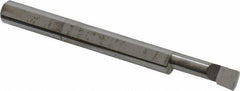 Accupro - 0.16" Min Bore Diam, 1/2" Max Bore Depth, 3/16 Shank Diam, Boring Bar - Left Hand Cut, Solid Carbide, Bright Finish - Exact Industrial Supply