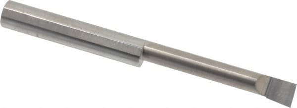 Accupro - 0.32" Min Bore Diam, 2" Max Bore Depth, 3/8 Shank Diam, Boring Bar - Left Hand Cut, Solid Carbide, Bright Finish - Exact Industrial Supply