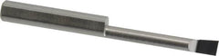 Accupro - 0.18" Min Bore Diam, 1-1/4" Max Bore Depth, 1/4 Shank Diam, Boring Bar - Right Hand Cut, Solid Carbide, Bright Finish - Exact Industrial Supply