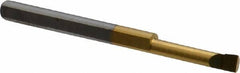 Accupro - 0.11" Min Bore Diam, 1/2" Max Bore Depth, 1/8 Shank Diam, Boring Bar - Right Hand Cut, Solid Carbide, TiN Finish - Exact Industrial Supply