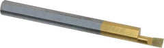 Accupro - 0.12" Min Bore Diam, 1/4" Max Bore Depth, 3/16 Shank Diam, Boring Bar - Right Hand Cut, Solid Carbide, TiN Finish - Exact Industrial Supply