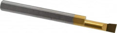 Accupro - 0.16" Min Bore Diam, 1/2" Max Bore Depth, 3/16 Shank Diam, Boring Bar - Right Hand Cut, Solid Carbide, TiN Finish - Exact Industrial Supply