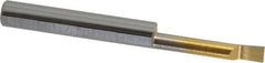 Accupro - 0.18" Min Bore Diam, 1" Max Bore Depth, 1/4 Shank Diam, Boring Bar - Right Hand Cut, Solid Carbide, TiN Finish - Exact Industrial Supply