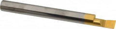 Accupro - 0.2" Min Bore Diam, 0.4" Max Bore Depth, 1/4 Shank Diam, Boring Bar - Right Hand Cut, Solid Carbide, TiN Finish - Exact Industrial Supply