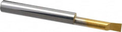 Accupro - 0.2" Min Bore Diam, 0.9" Max Bore Depth, 1/4 Shank Diam, Boring Bar - Right Hand Cut, Solid Carbide, TiN Finish - Exact Industrial Supply