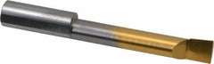 Accupro - 0.29" Min Bore Diam, 1.6" Max Bore Depth, 5/16 Shank Diam, Boring Bar - Right Hand Cut, Solid Carbide, TiN Finish - Exact Industrial Supply