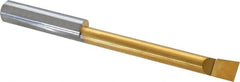 Accupro - 0.32" Min Bore Diam, 2-1/2" Max Bore Depth, 3/8 Shank Diam, Boring Bar - Right Hand Cut, Solid Carbide, TiN Finish - Exact Industrial Supply