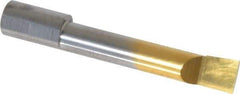 Accupro - 0.36" Min Bore Diam, 1.8" Max Bore Depth, 3/8 Shank Diam, Boring Bar - Right Hand Cut, Solid Carbide, TiN Finish - Exact Industrial Supply