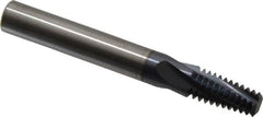 Accupro - NPTF, 0.305" Cutting Diam, 4 Flute, Solid Carbide Helical Flute Thread Mill - Internal Thread, 5/8" LOC, 2-1/2" OAL, 5/16" Shank Diam - Benchmark Tooling