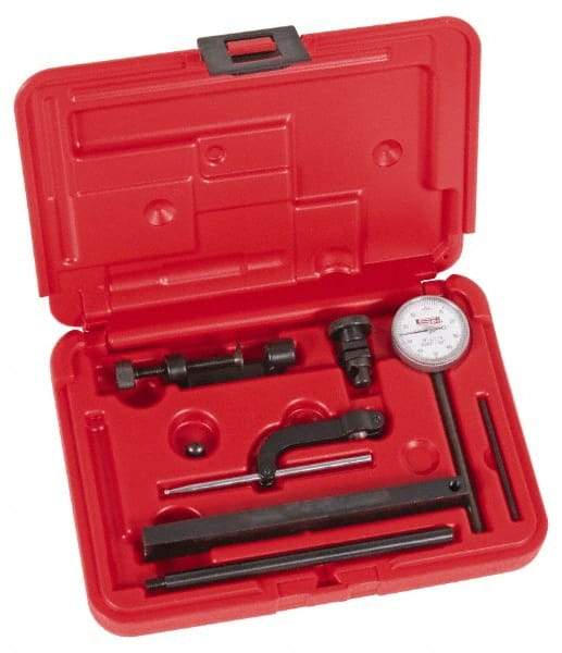 SPI - 0.01mm Graduation, 0-50-0 Dial Reading, Indicator & Base Kit - 0.01mm Graduation, Includes Certificate of Calibration Traceable to NPL - Benchmark Tooling