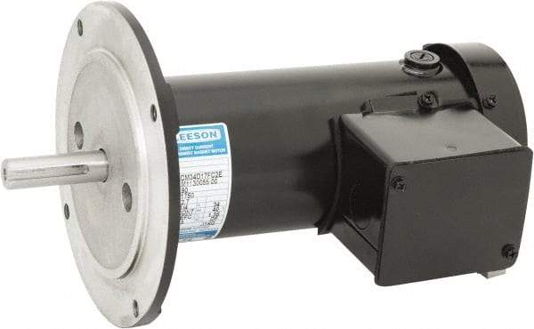 Leeson - 1/4 Max hp, 1,750 Max RPM, Permanent Magnet DC Motors Electric AC DC Motor - 115 V Input, 34G56C Frame, C-Face Mount, TEFC Enclosure - Benchmark Tooling