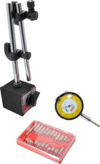 Value Collection - 0.001" Graduation, Indicator & Base Kit - 0.001 Inch Graduation, Includes Indicator, Magnetic Base, Point Set - Benchmark Tooling
