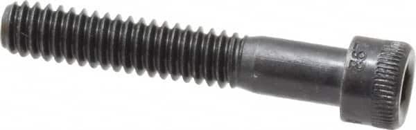 Made in USA - 1/4-20 UNC Hex Socket Drive, Socket Cap Screw - Alloy Steel, Black Oxide Finish, Partially Threaded, 1-1/2" Length Under Head - Benchmark Tooling