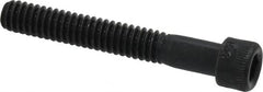 Made in USA - 1/4-20 UNC Hex Socket Drive, Socket Cap Screw - Alloy Steel, Black Oxide Finish, Partially Threaded, 1-3/4" Length Under Head - Benchmark Tooling