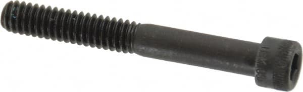 Made in USA - 1/4-20 UNC Hex Socket Drive, Socket Cap Screw - Alloy Steel, Black Oxide Finish, Partially Threaded, 2" Length Under Head - Benchmark Tooling