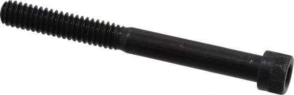 Made in USA - 1/4-20 UNC Hex Socket Drive, Socket Cap Screw - Alloy Steel, Black Oxide Finish, Partially Threaded, 2-1/2" Length Under Head - Benchmark Tooling