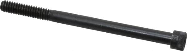 Made in USA - 1/4-20 UNC Hex Socket Drive, Socket Cap Screw - Alloy Steel, Black Oxide Finish, Partially Threaded, 3-1/2" Length Under Head - Benchmark Tooling
