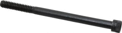 Made in USA - 1/4-20 UNC Hex Socket Drive, Socket Cap Screw - Alloy Steel, Black Oxide Finish, Partially Threaded, 3-1/2" Length Under Head - Benchmark Tooling