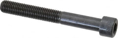 Made in USA - 1/4-28 UNF Hex Socket Drive, Socket Cap Screw - Alloy Steel, Black Oxide Finish, Partially Threaded, 2" Length Under Head - Benchmark Tooling