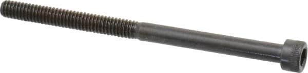 Made in USA - #8-32 UNC Hex Socket Drive, Socket Cap Screw - Alloy Steel, Black Oxide Finish, Partially Threaded, 2-1/2" Length Under Head - Benchmark Tooling