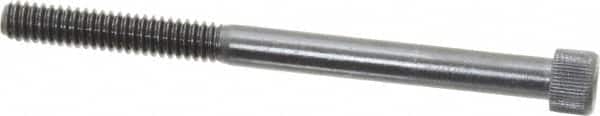 Made in USA - 1/4-20 UNC Hex Socket Drive, Socket Cap Screw - Alloy Steel, Black Oxide Finish, Partially Threaded, 3-1/4" Length Under Head - Benchmark Tooling