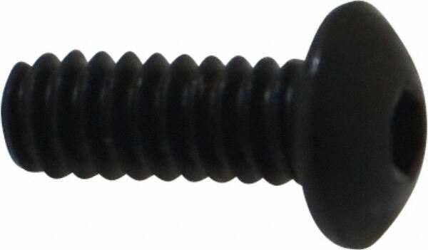 Holo-Krome - #4-40 UNC Hex Socket Drive, Button Screw - Alloy Steel, Black Oxide Finish, Fully Threaded, 5/16" Length Under Head - Benchmark Tooling