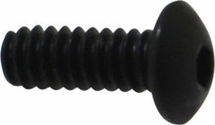 Holo-Krome - #4-40 UNC Hex Socket Drive, Button Screw - Alloy Steel, Black Oxide Finish, Fully Threaded, 5/16" Length Under Head - Benchmark Tooling