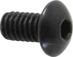 Holo-Krome - #8-32 UNC Hex Socket Drive, Button Screw - Alloy Steel, Black Oxide Finish, Fully Threaded, 5/16" Length Under Head - Benchmark Tooling