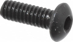 Holo-Krome - #5-40 UNC Hex Socket Drive, Button Screw - Alloy Steel, Black Oxide Finish, Fully Threaded, 3/8" Length Under Head - Benchmark Tooling