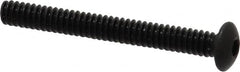 Holo-Krome - #6-32 UNC Hex Socket Drive, Button Screw - Alloy Steel, Black Oxide Finish, Fully Threaded, 1-1/4" Length Under Head - Benchmark Tooling